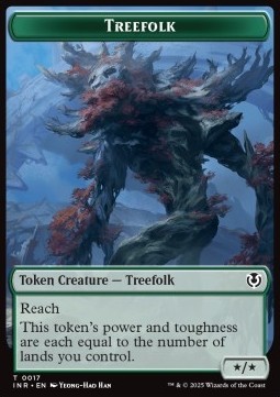 Treefolk Token (Green */* Reach)
