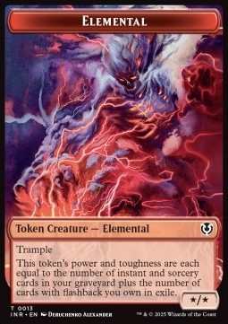Elemental Token (Red */* Trample)
