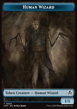 Human Wizard Token (Blue 1/1)