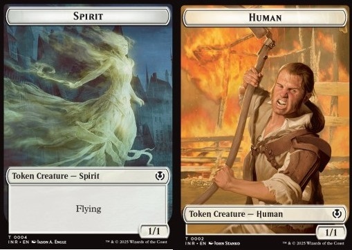 Spirit Token (W 1/1) // Human Token (W 1/1)