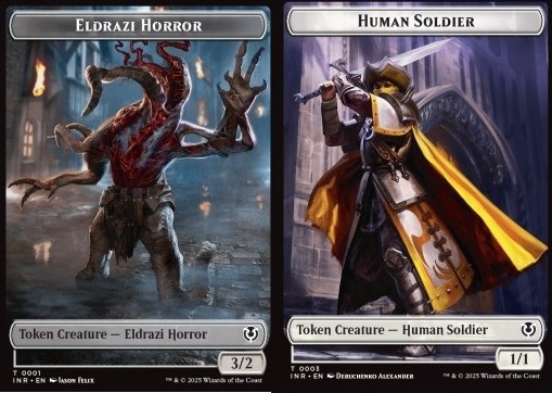 Eldrazi Horror Token (C 3/2) // Human Soldier Token (W 1/1)