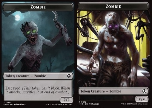 Zombie Token (B 2/2 Decayed) // Zombie Token (B */*)