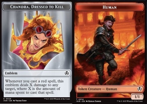 Chandra, Dressed to Kill Emblem // Human Token (R 1/1)