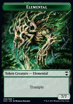 Elemental Token (G 7/7) // Elf Warrior Token (G 1/1)