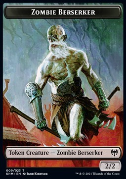 Zombie Berserker Token (Black 2/2)