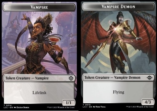 Vampire Token (WB 1/1 Lifelink) // Vampire Demon Token (WB 4/3)