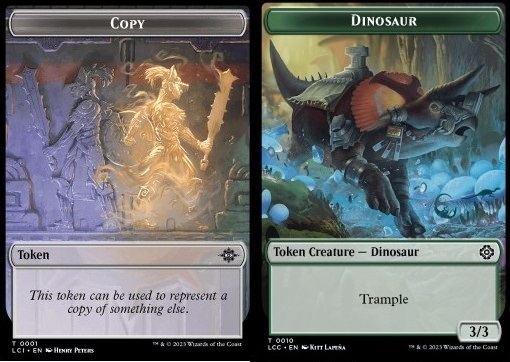 Copy Token // Dinosaur Token (G 3/3 Trample)