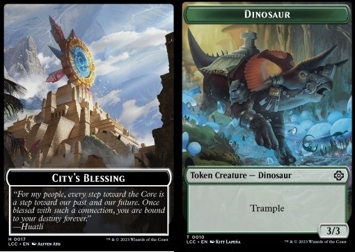 City's Blessing // Dinosaur Token (G 3/3 Trample)