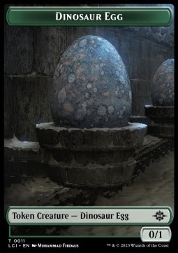 Dinosaur Egg Token (Green 0/1)