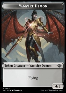 Vampire Demon Token (White and Black 4/3)