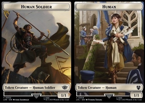 Human Soldier Token (W 1/1) // Human Token (W 1/1) (V.1)