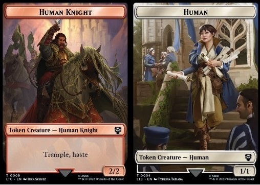 Human Knight Token (R 2/2) // Human Token (W 1/1)