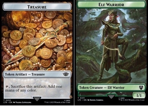 Treasure Token // Elf Warrior Token (G 1/1)