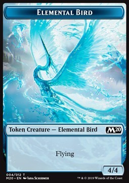 Elemental Bird Token (Blue 4/4)