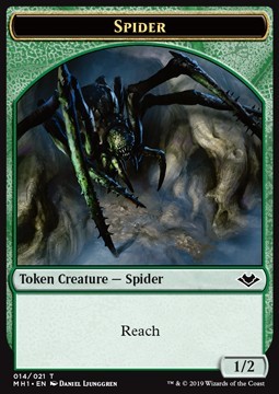 Spider Token (Green 1/2)