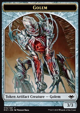 Golem Token (A 3/3) // Spirit Token (WB 1/1)