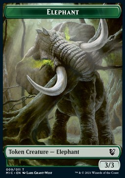 Elephant Token (G 3/3) // Spirit Token (W 1/1)