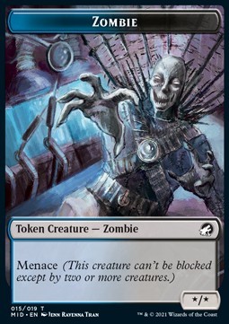 Zombie Token (UB */*) // Zombie Token (B 2/2 Decayed)