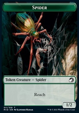 Spider Token (G 1/2) // Human Token (W 1/1)