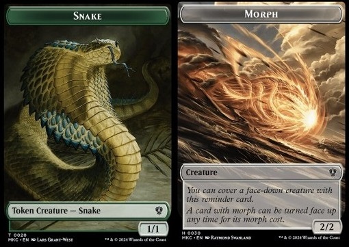 Snake Token (G 1/1) // Morph Token (C 2/2)