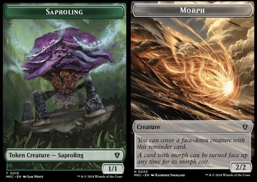 Saproling Token (G 1/1) // Morph Token (C 2/2)