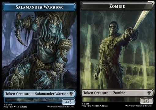 Salamander Warrior Token (U 4/3) // Zombie Token (B 2/2)
