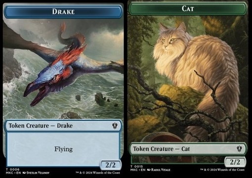 Drake Token (U 2/2) // Cat Token (G 2/2)