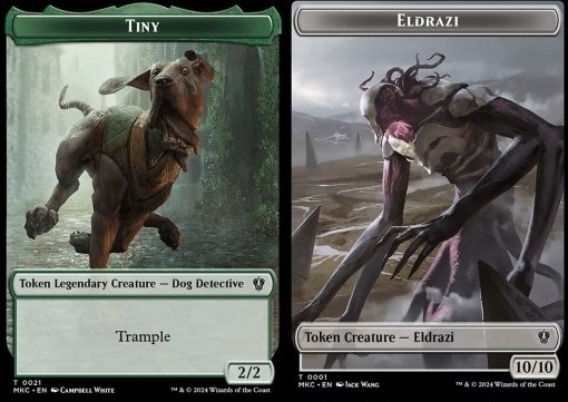Tiny Token (G 2/2) // Eldrazi Token (C 10/10)