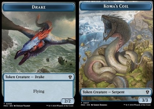 Drake Token (U 2/2) // Koma's Coil Token (U 3/3)