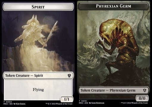 Spirit Token (W 1/1) // Phyrexian Germ Token (B 0/0)