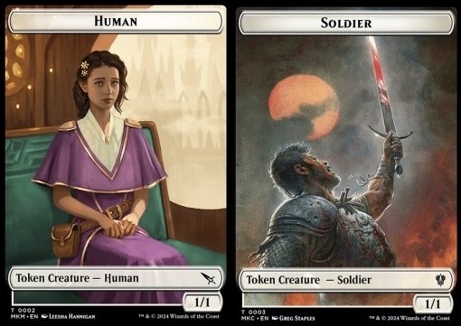 Human Token (W 1/1) // Soldier Token (W 1/1)