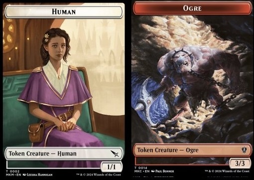 Human Token (W 1/1) // Ogre Token (R 3/3)