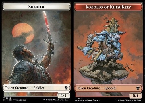 Soldier Token (W 1/1) // Kobolds of Kher Keep Token (R 0/1)