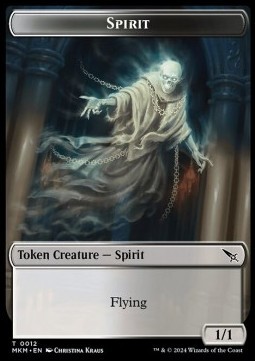 Spirit Token (White and Black 1/1) Flying