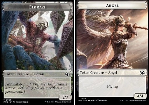 Eldrazi Token (C 7/7) // Angel Token (W 4/4)