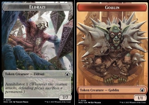 Eldrazi Token (C 7/7) // Goblin Token (R 1/1)