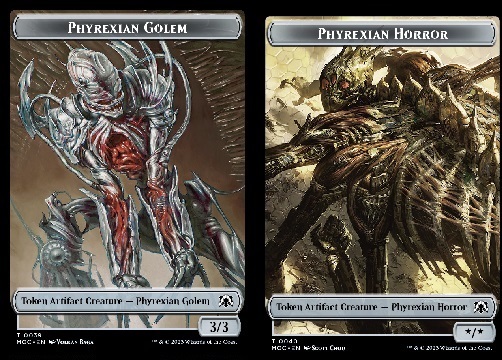 Phyrexian Golem Token (A 3/3) // Phyrexian Horror Token (A */*