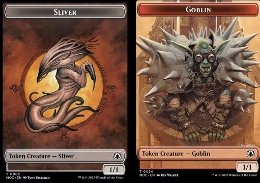 Sliver Token (C 1/1) // Goblin Token (R 1/1)