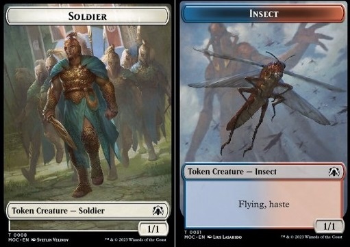 Soldier Token (W 1/1) // Insect Token (UR 1/1)