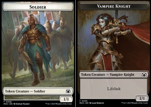 Soldier Token (W 1/1) // Vampire Knight Token (B 1/1)