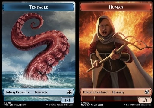 Tentacle Token (U 1/1) // Human Token (R 1/1)
