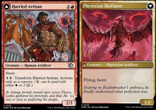 Harried Artisan // Phyrexian Skyflayer