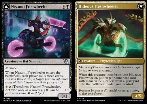 Nezumi Freewheeler // Hideous Fleshwheeler
