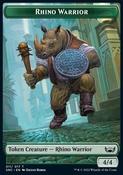 Rhino Warrior Token (G 4/4) // Treasure Token