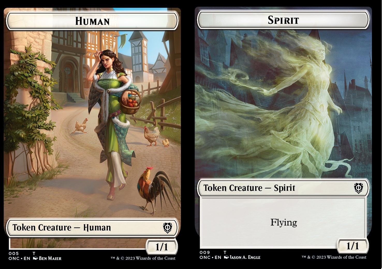 Human Token (W 1/1) // Spirit token