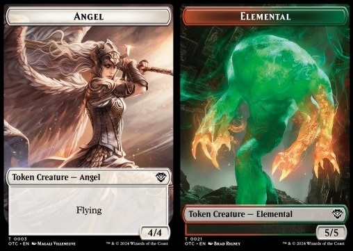 Angel Token (W 4/4) // Elemental Token (RG 5/5)
