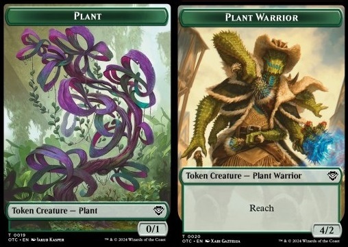 Plant Token (G 0/1) // Plant Warrior Token (G 4/2)