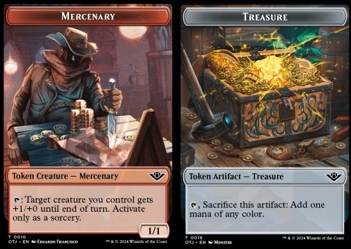 Mercenary Token (R 1/1) // Treasure Token