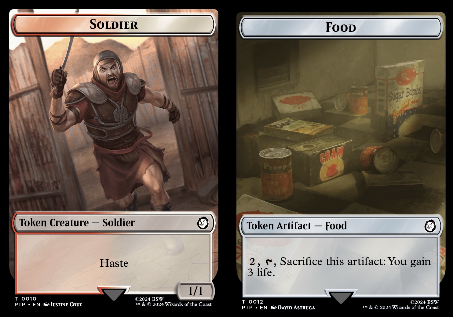Soldier (Red-White-Haste 1/1) // Food (Military)