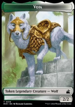 Voja Wolf Token (Green and White 2/2)